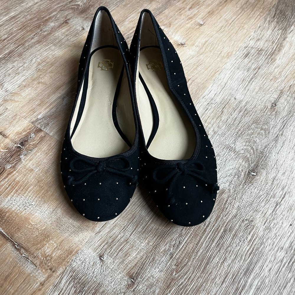Ann Taylor Black Suede Flats
